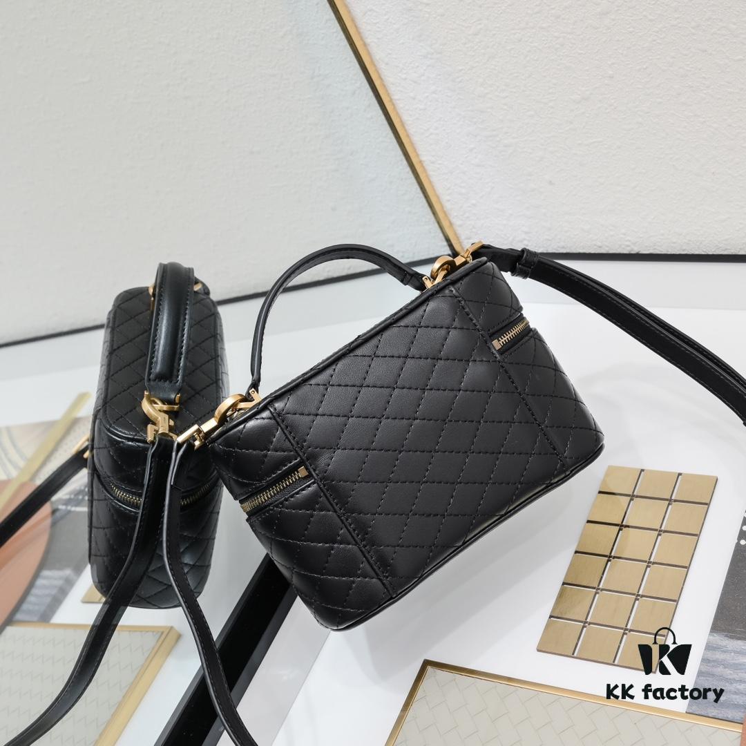 Upgraded Original Version Shipment Black / Gold Buckle Lamb Skin YSL 2024 New Rose Same Style Mini Gaby
