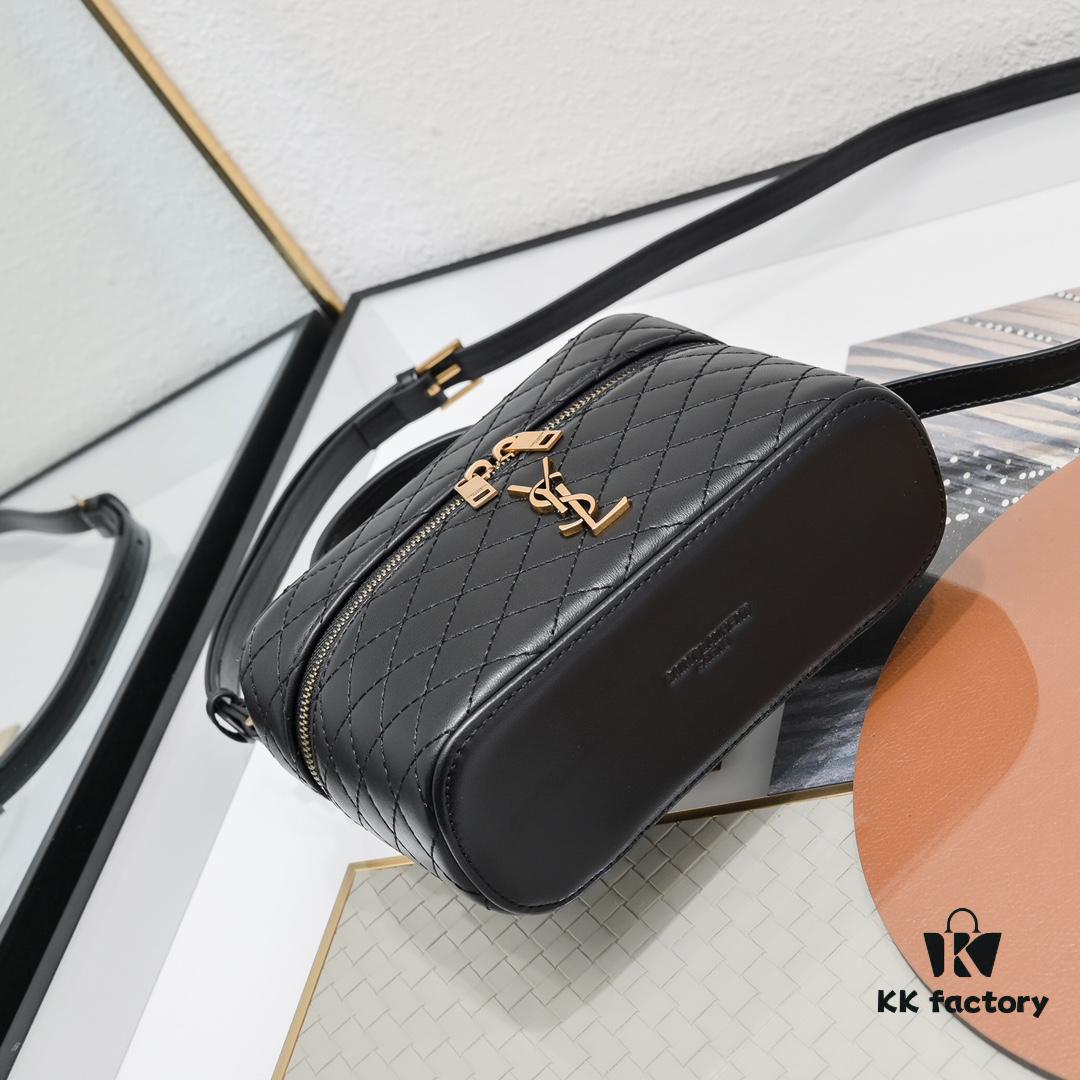 Upgraded Original Version Shipment Black / Gold Buckle Lamb Skin YSL 2024 New Rose Same Style Mini Gaby