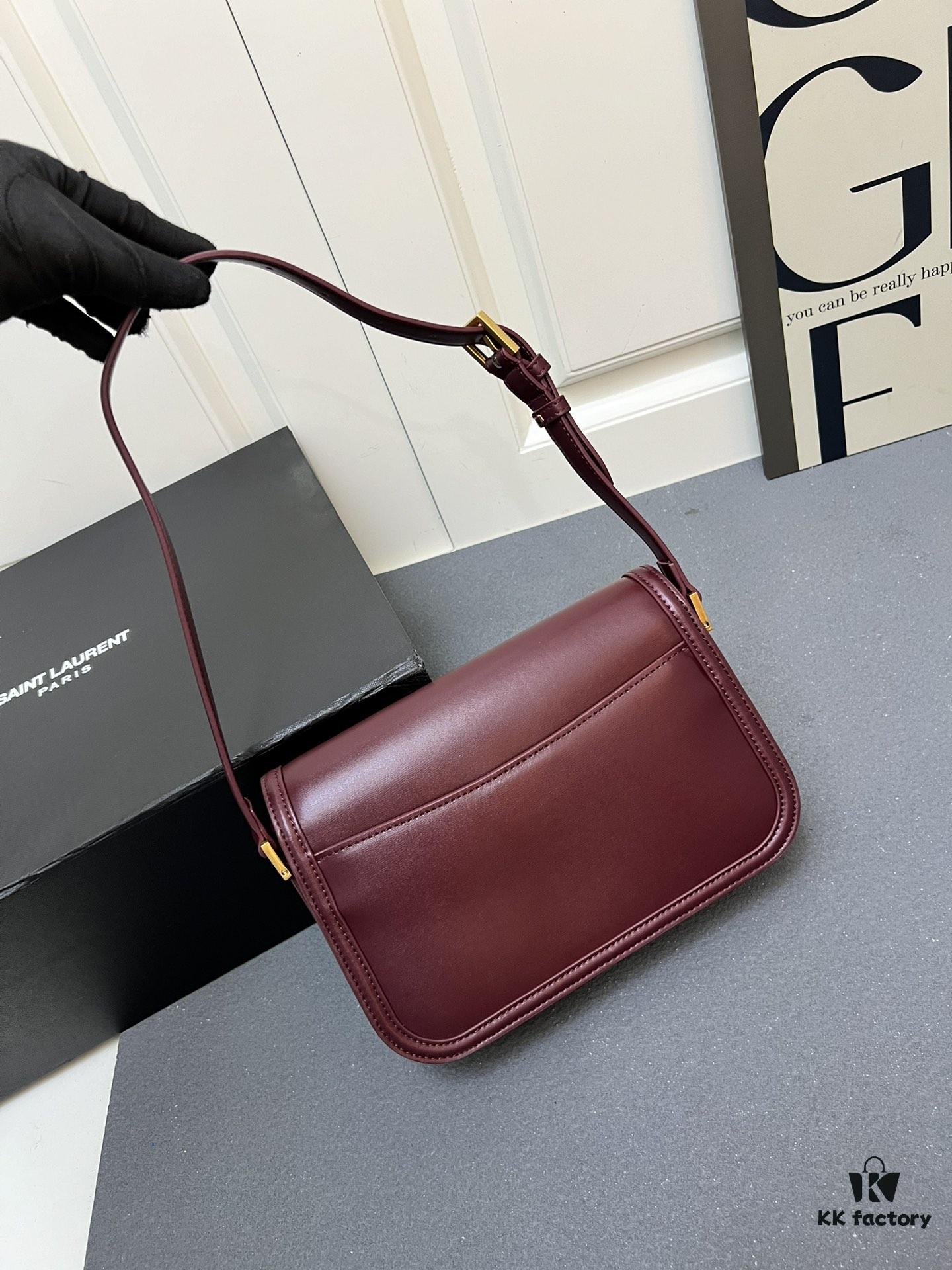 YSL Cassandre LE CASSANDRE Box Leather Shoulder Bag – Latest Rose-Favorite 'Tofu Bag' Arrival, Upgraded Version