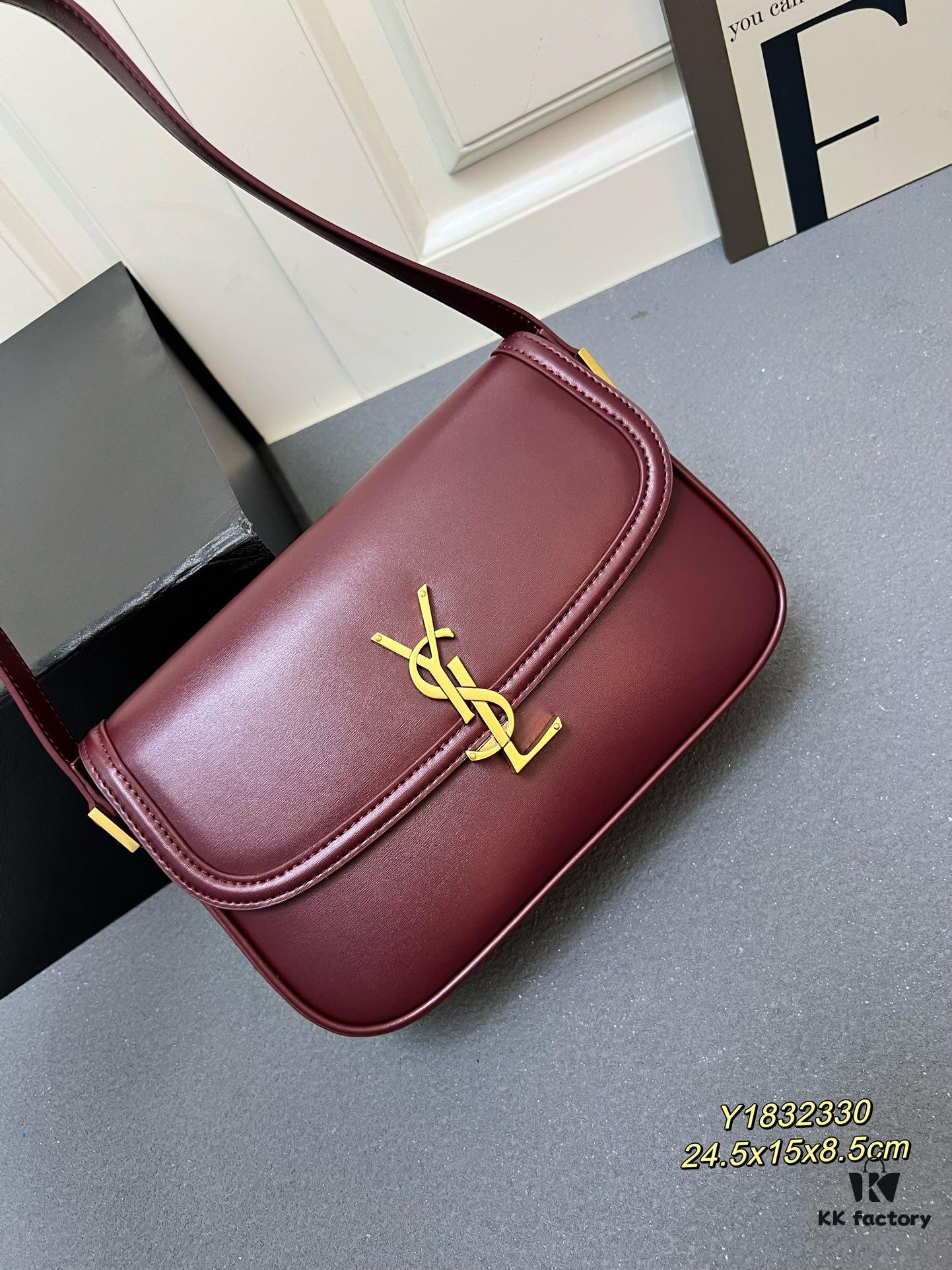 YSL Cassandre LE CASSANDRE Box Leather Shoulder Bag – Latest Rose-Favorite 'Tofu Bag' Arrival, Upgraded Version