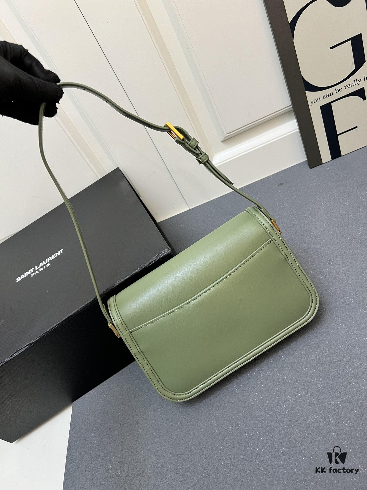 YSL Le Cassandra Box Leather Crossbody Bag – Latest Rose-Favorite 'Tofu' Design, Soft Lambskin Lining, Adjustable Strap