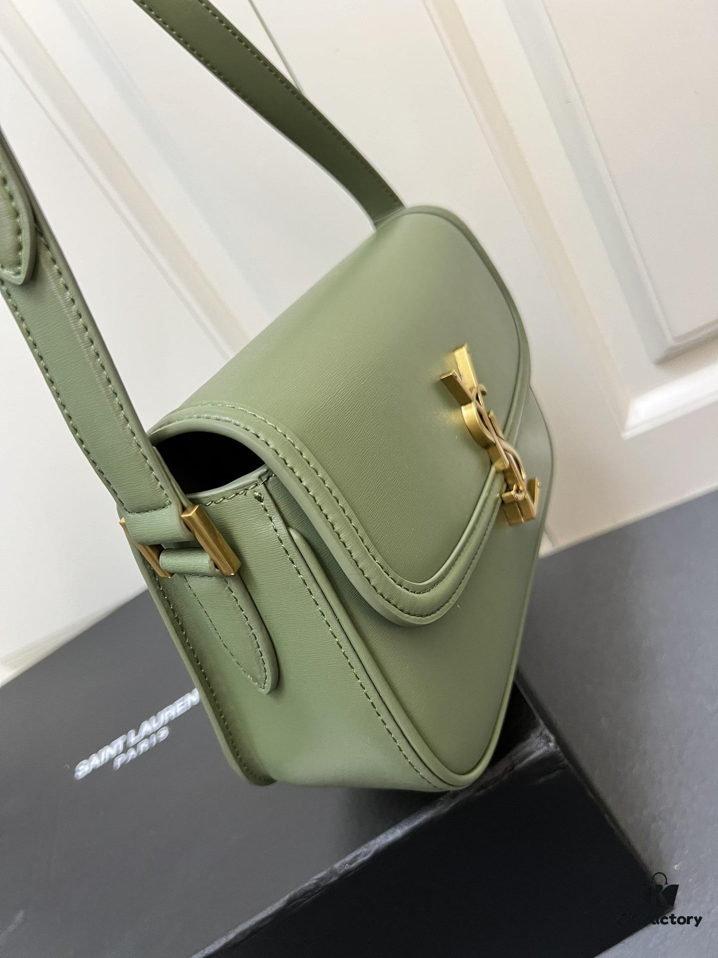 YSL Le Cassandra Box Leather Crossbody Bag – Latest Rose-Favorite 'Tofu' Design, Soft Lambskin Lining, Adjustable Strap