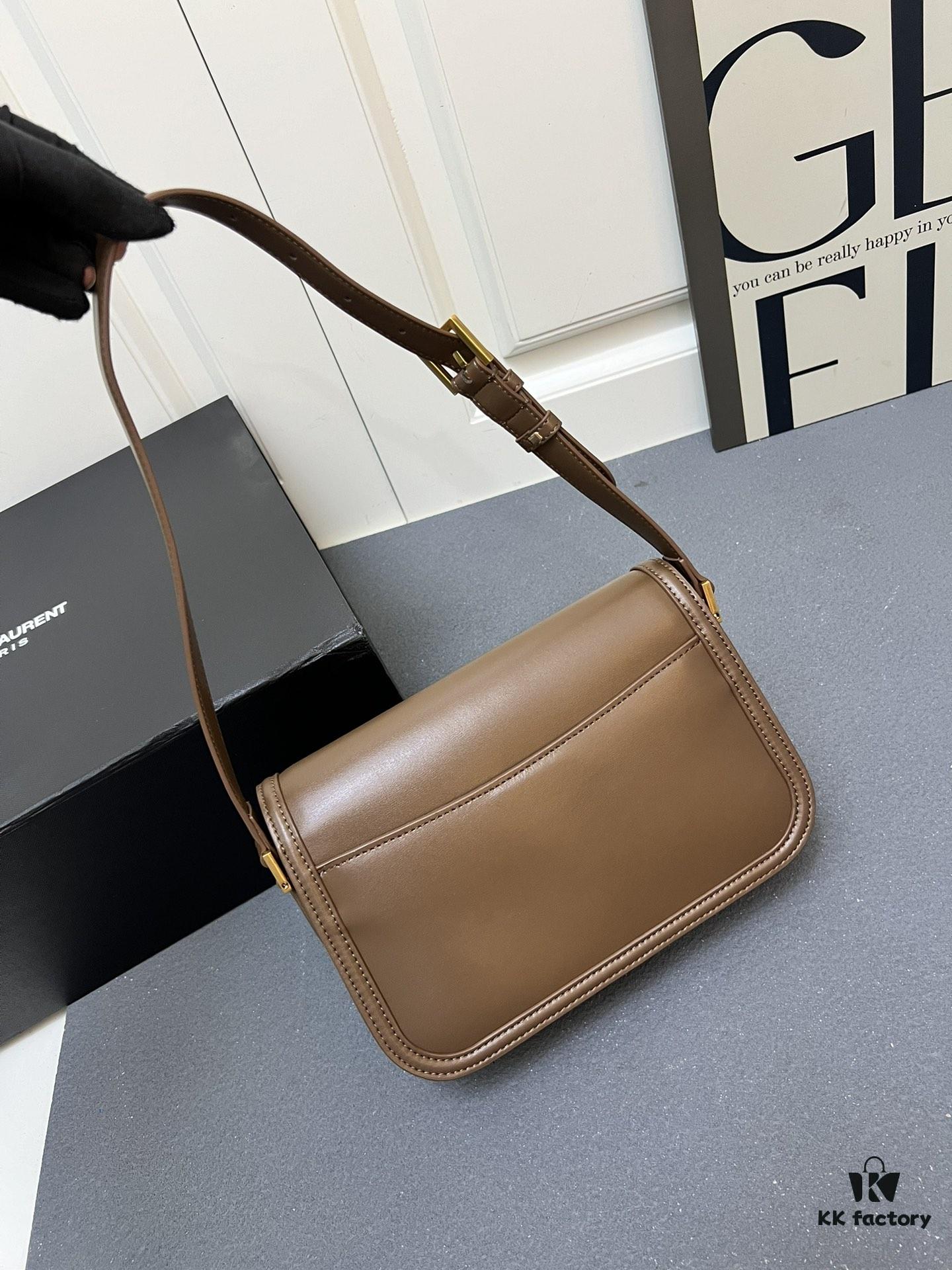 Latest Arrival: Upgraded YSL Cassandre Box Leather Shoulder Bag – The Iconic 'Tofu Bag' Loved by Rose