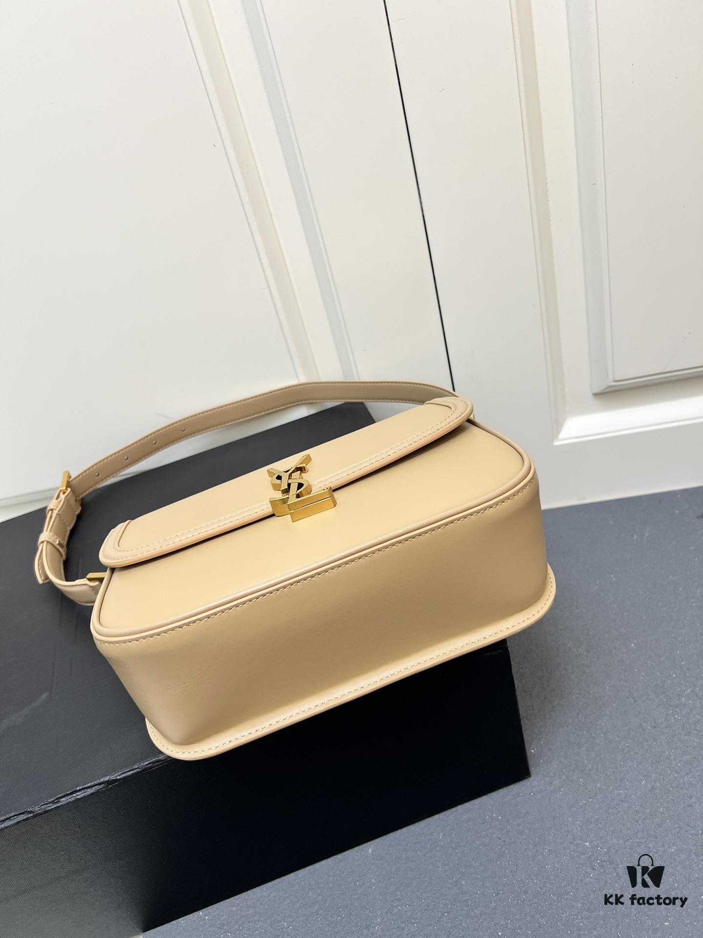 Latest Arrival: Upgraded YSL Cassandre Box Leather Bag – The Iconic 'Tofu Bag' Loved by Rose
