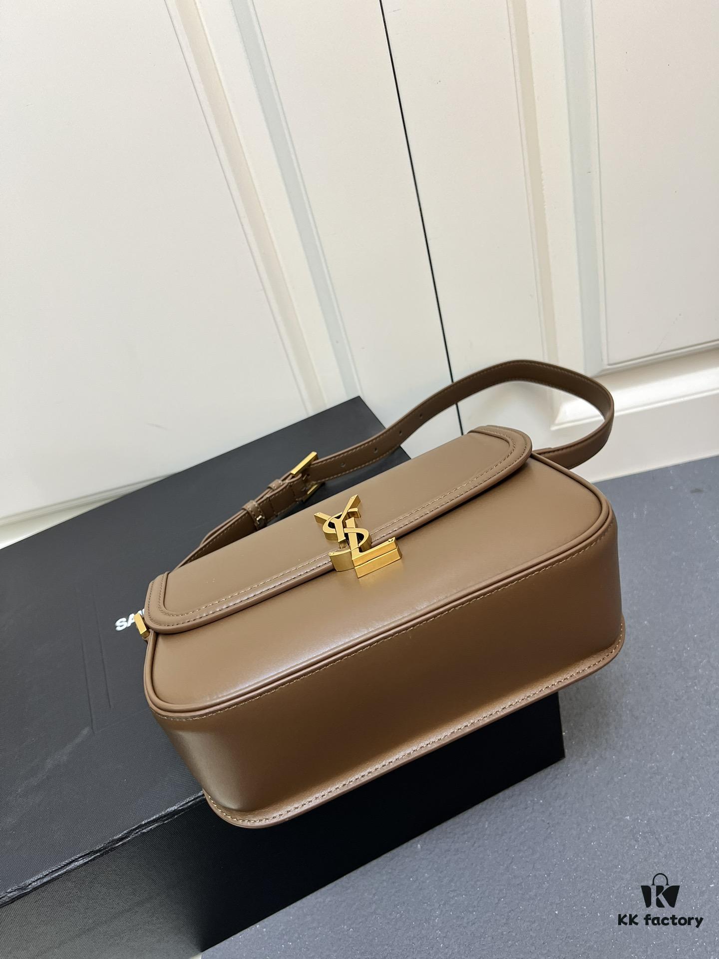 Latest Arrival: Upgraded YSL Cassandre Box Leather Shoulder Bag – The Iconic 'Tofu Bag' Loved by Rose
