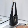 Black Lychee - Grain/Gold YSL New Mini Hobo Underarm Bag