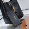 Black Lychee - Grain/Gold YSL New Mini Hobo Underarm Bag