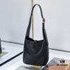 Black Lychee - Grain/Gold YSL New Mini Hobo Underarm Bag