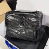 MONOGRAMME SAINT LAURENT Medium 28cm Front Flap Bag with Gunmetal Chain and YSL Logo
