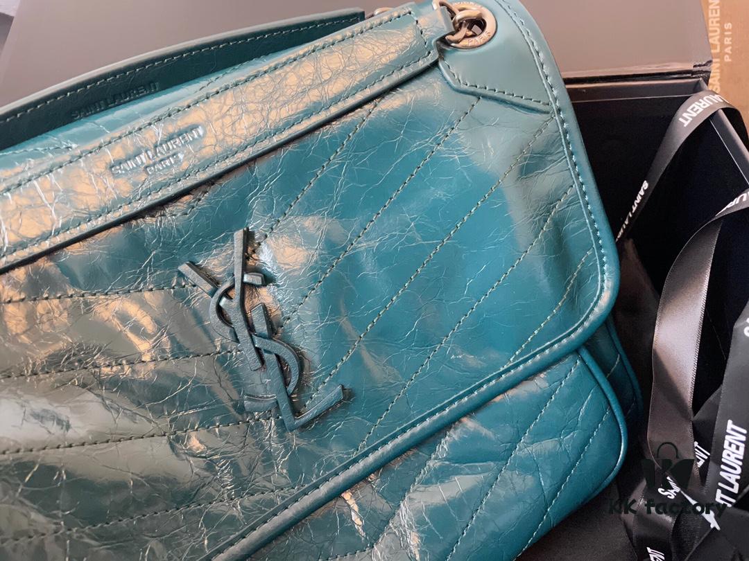 Genuine Leather Medium 28cm MONOGRAMME SAINT LAURENT Front Flap Bag