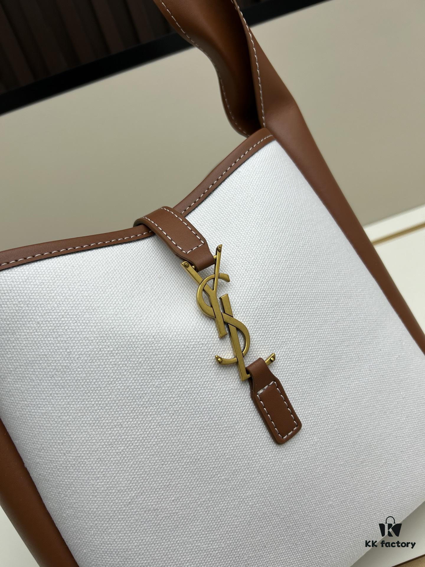 New Arrival Small Size with Box 💰 Yves Saint Laurent LE 5 À 7 HOBO Canvas Bag Model 8829