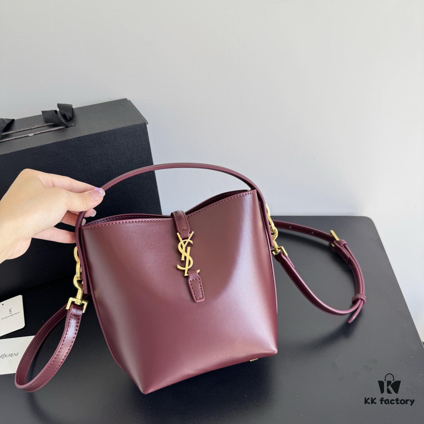 Yves Saint Laurent Sling Crossbody Bucket Bag in Poplin, Size Small