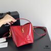 Yves Saint Laurent Patent Leather Crossbody Bucket Bag