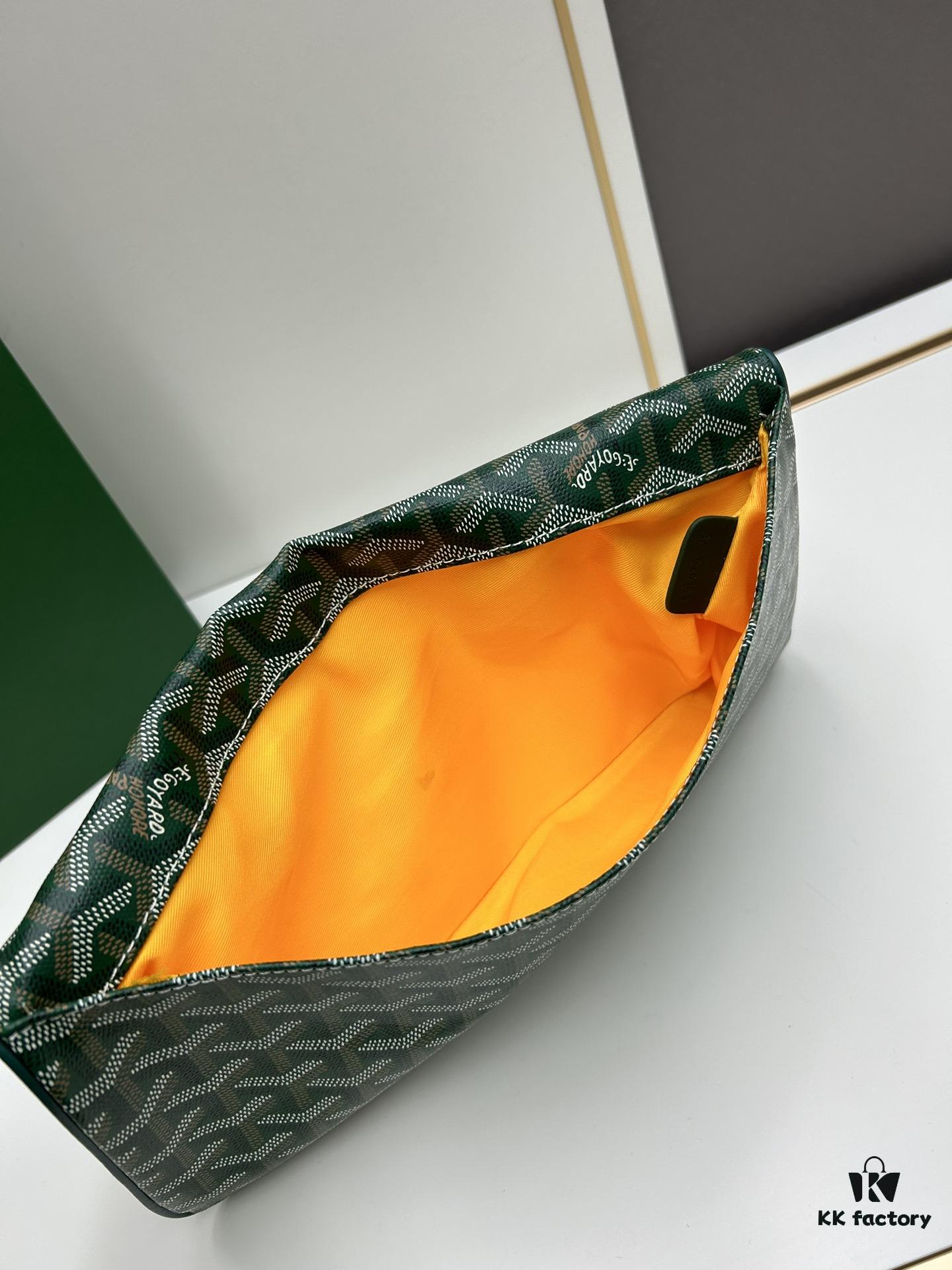 SAINTE-MARIE Clutch Bag with Reversible Flap, GOYARDine Canvas and Calfskin Leather