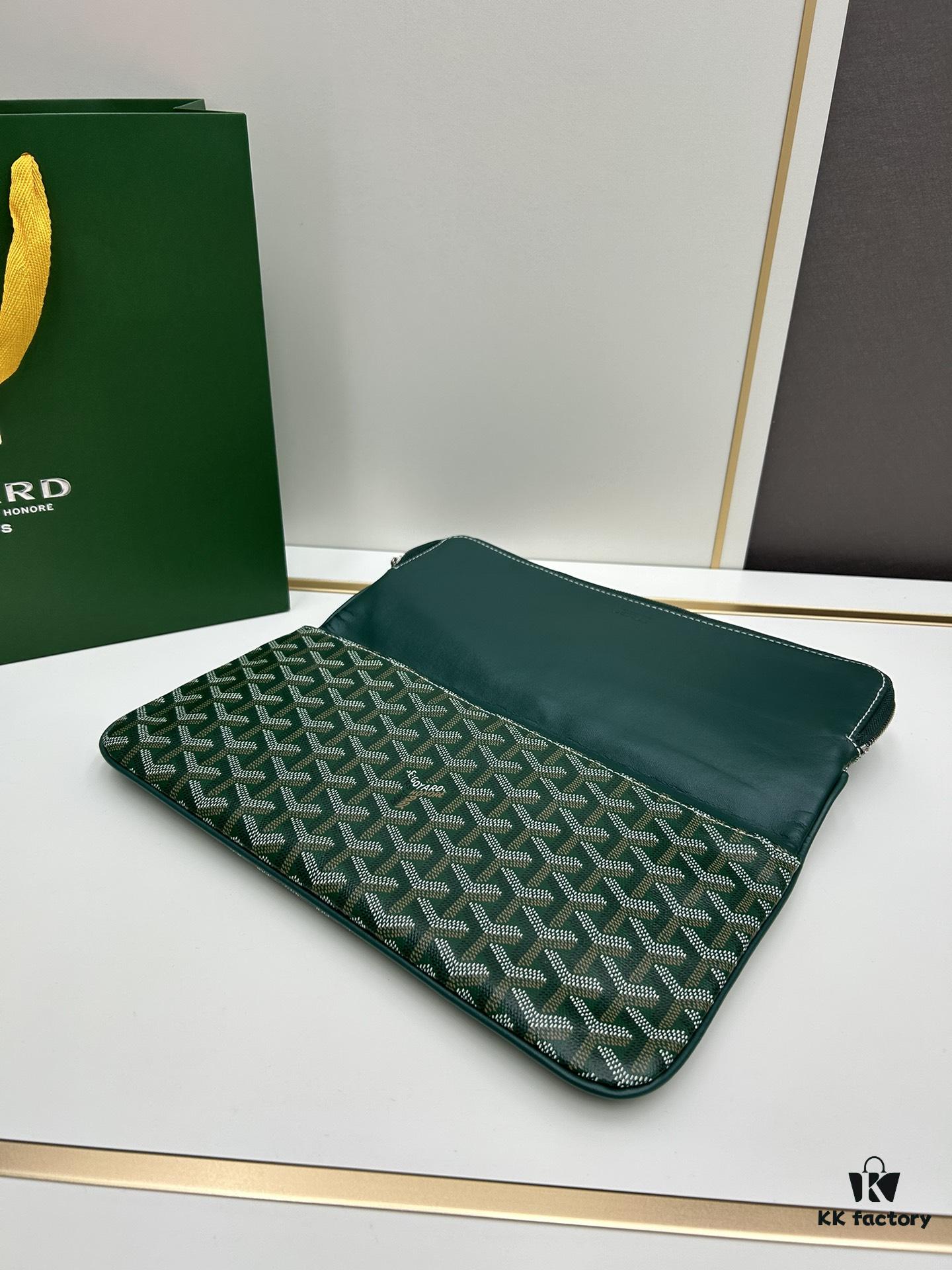 SAINTE-MARIE Clutch Bag with Reversible Flap, GOYARDine Canvas and Calfskin Leather