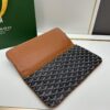 SAINTE-MARIE Clutch Bag with Double-Faced Flap Design, GOYARD Canvas and Calfskin Leather