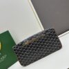 SAINTE-MARIE Clutch Bag with Double-Faced Flap Design, GOYARD Canvas and Calfskin Leather
