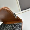 SAINTE-MARIE Clutch Bag with Double-Faced Flap Design, GOYARD Canvas and Calfskin Leather