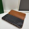 SAINTE-MARIE Clutch Bag with Double-Faced Flap Design, GOYARD Canvas and Calfskin Leather