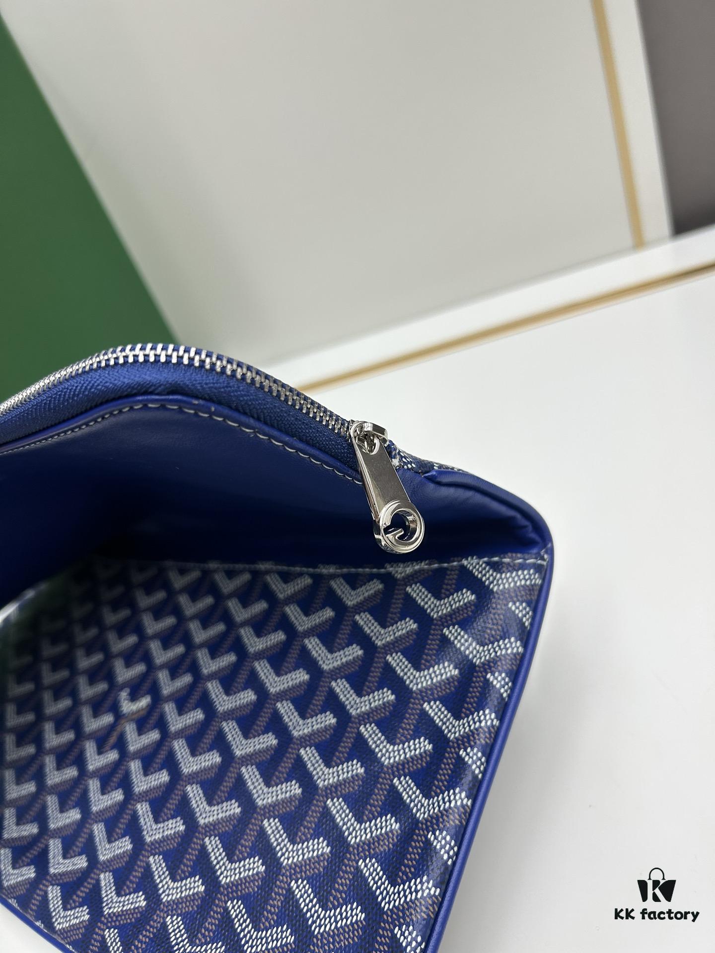 SAINTE-MARIE Clutch with Reversible Flap, GOYARD Canvas and Calfskin Leather