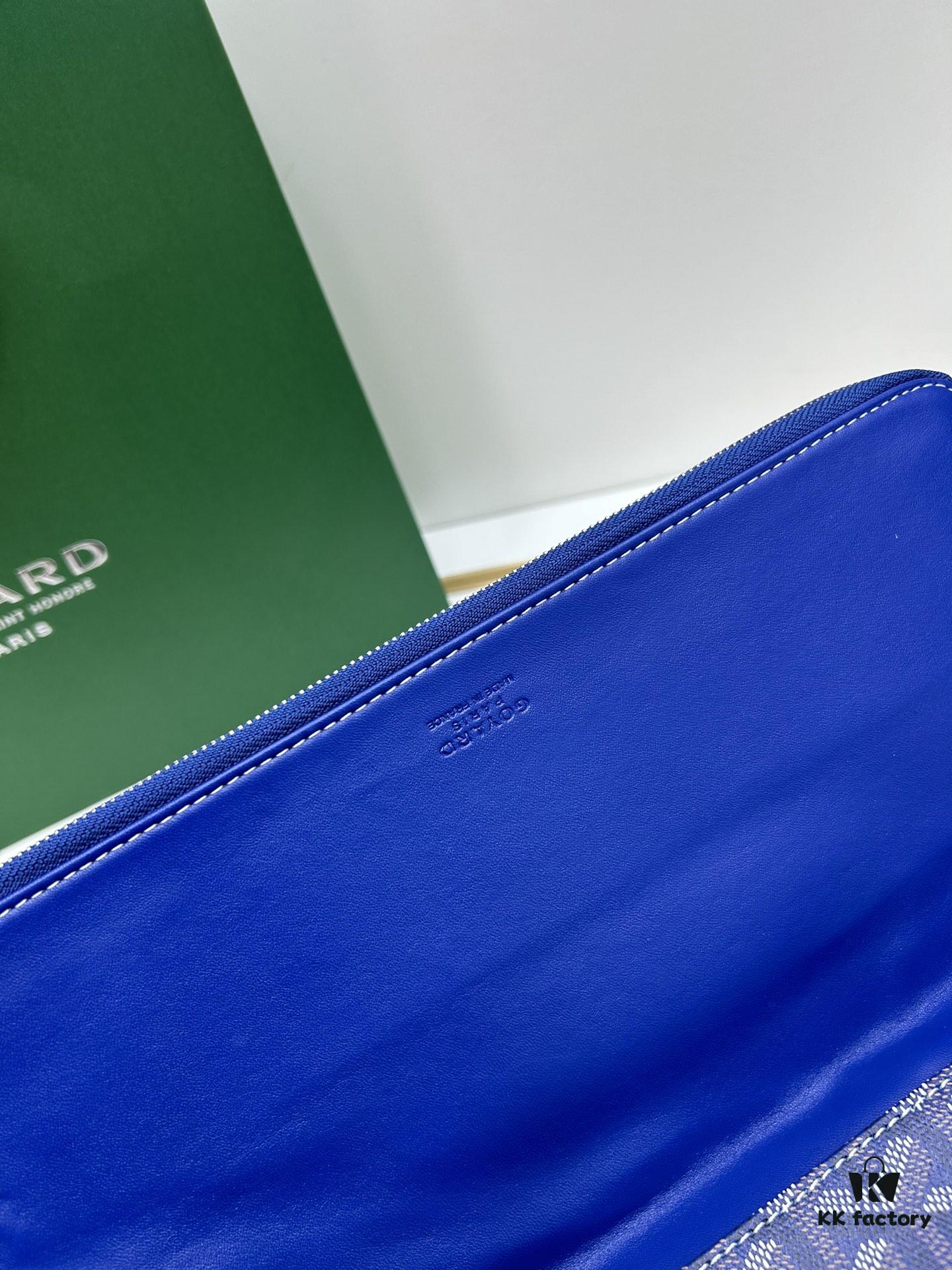 SAINTE-MARIE Clutch with Reversible Flap, GOYARD Canvas and Calfskin Leather