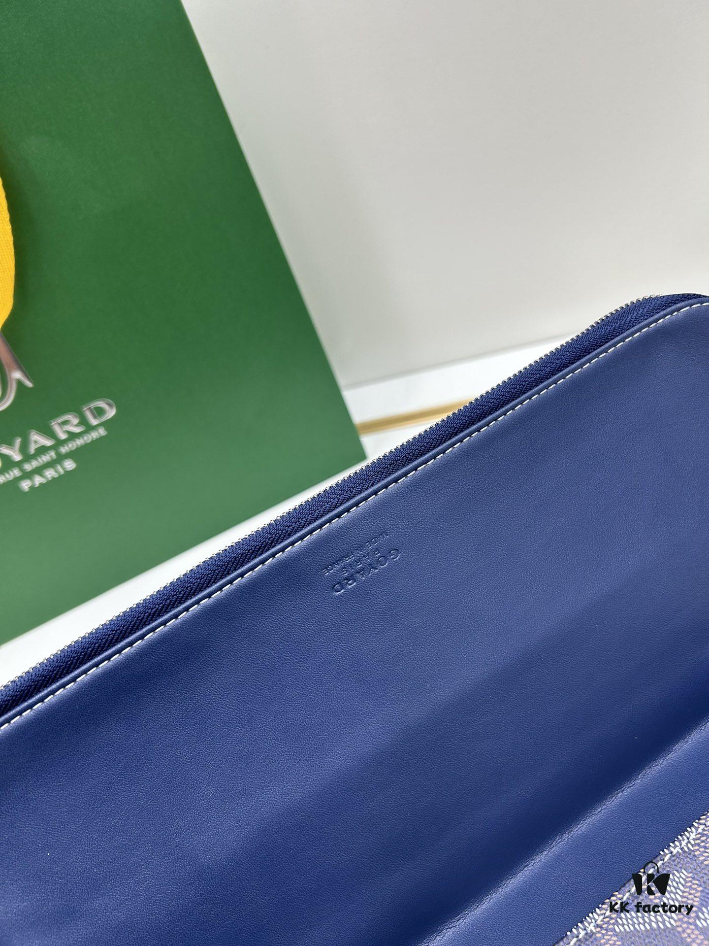 SAINTE-MARIE Clutch Bag with Reversible Flap Design, GOYARDine Canvas and Chevron Calfskin