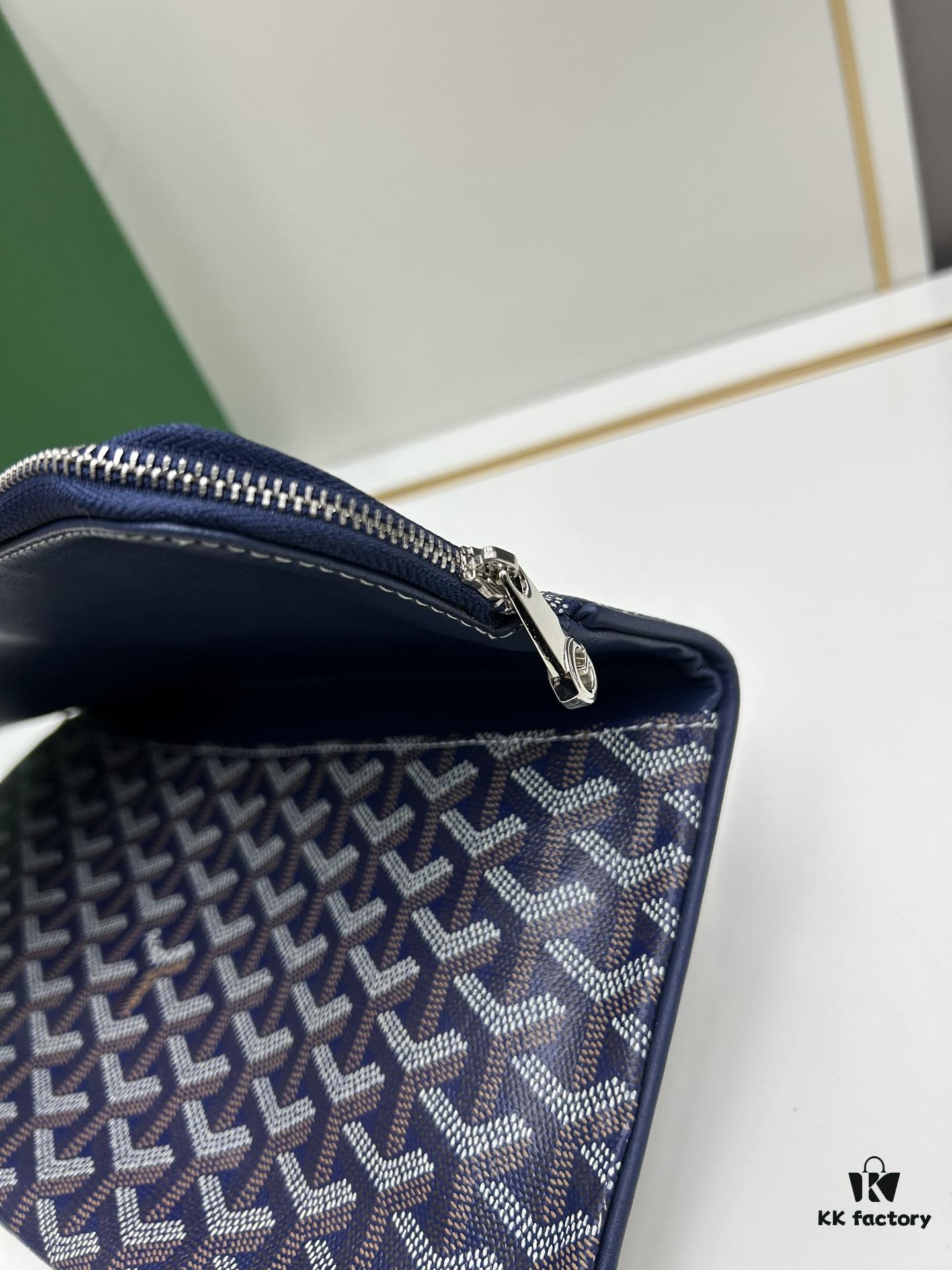 SAINTE-MARIE Clutch Bag with Reversible Flap Design, GOYARDine Canvas and Chevron Calfskin