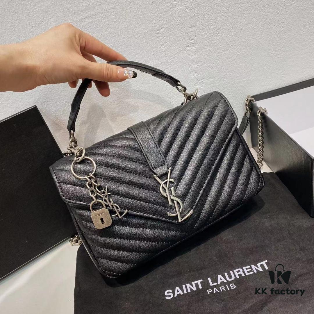 Arrival Y Saint Laurent & SLP Latest Cabinet Version. Market Exclusive Original Goat Leather with Hand-Embroidered V-Stitch, Ultra-Smooth, Soft and Comfortable, Exquisite Bag Shape, Practical, Flawless Hardware, Refined Craftsmanship, Comes with Original Pendant