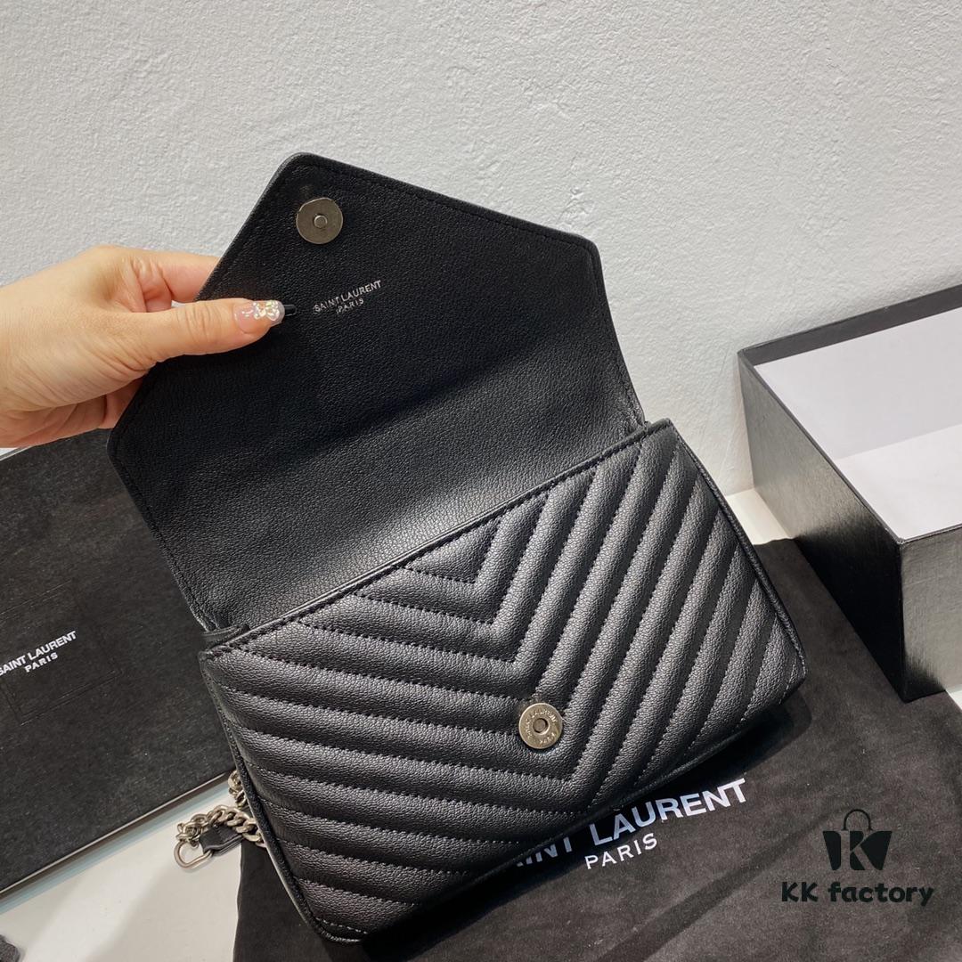 Arrival Y Saint Laurent & SLP Latest Cabinet Version. Market Exclusive Original Goat Leather with Hand-Embroidered V-Stitch, Ultra-Smooth, Soft and Comfortable, Exquisite Bag Shape, Practical, Flawless Hardware, Refined Craftsmanship, Comes with Original Pendant