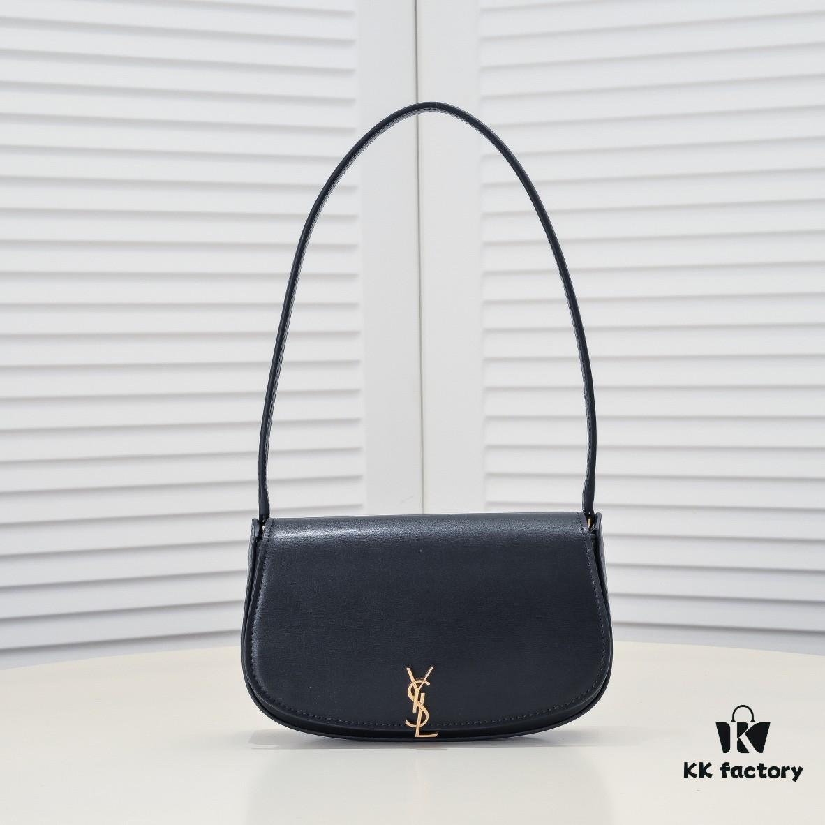 SAINT LAURENT 【VOLTAIRE】 2024 Latest Mini Oval Shoulder Bag