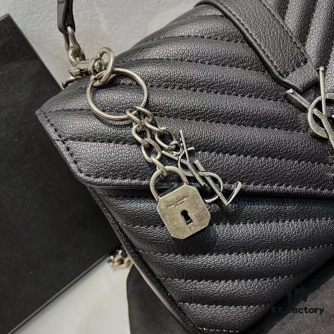 Arrival Y Saint Laurent & SLP Latest Cabinet Version. Market Exclusive Original Goat Leather with Hand-Embroidered V-Stitch, Ultra-Smooth, Soft and Comfortable, Exquisite Bag Shape, Practical, Flawless Hardware, Refined Craftsmanship, Comes with Original Pendant