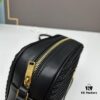 YSL Saint Laurent Calfskin Woven Camera Bag with Box