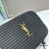 YSL Saint Laurent Calfskin Woven Camera Bag with Box