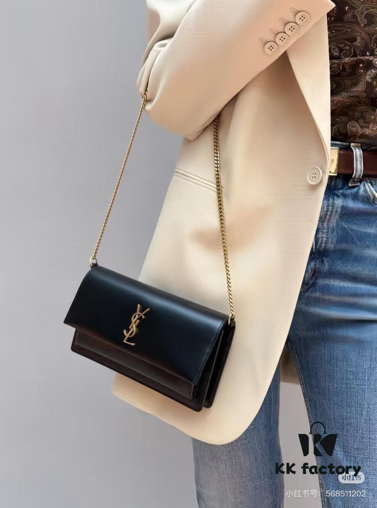 New YSL Classic Chain Bag with Box | Timeless Elegance in Black Leather