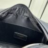 YSL Saint Laurent Black Woven Calfskin Lou Camera Bag with Box