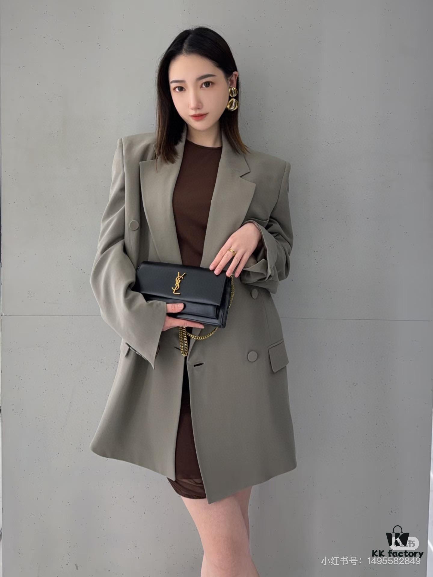 New YSL Classic Chain Bag with Box | Timeless Elegance in Black Leather