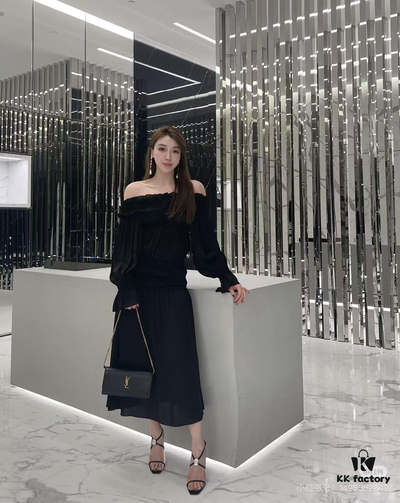 New YSL Classic Chain Bag with Box | Timeless Elegance in Black Leather