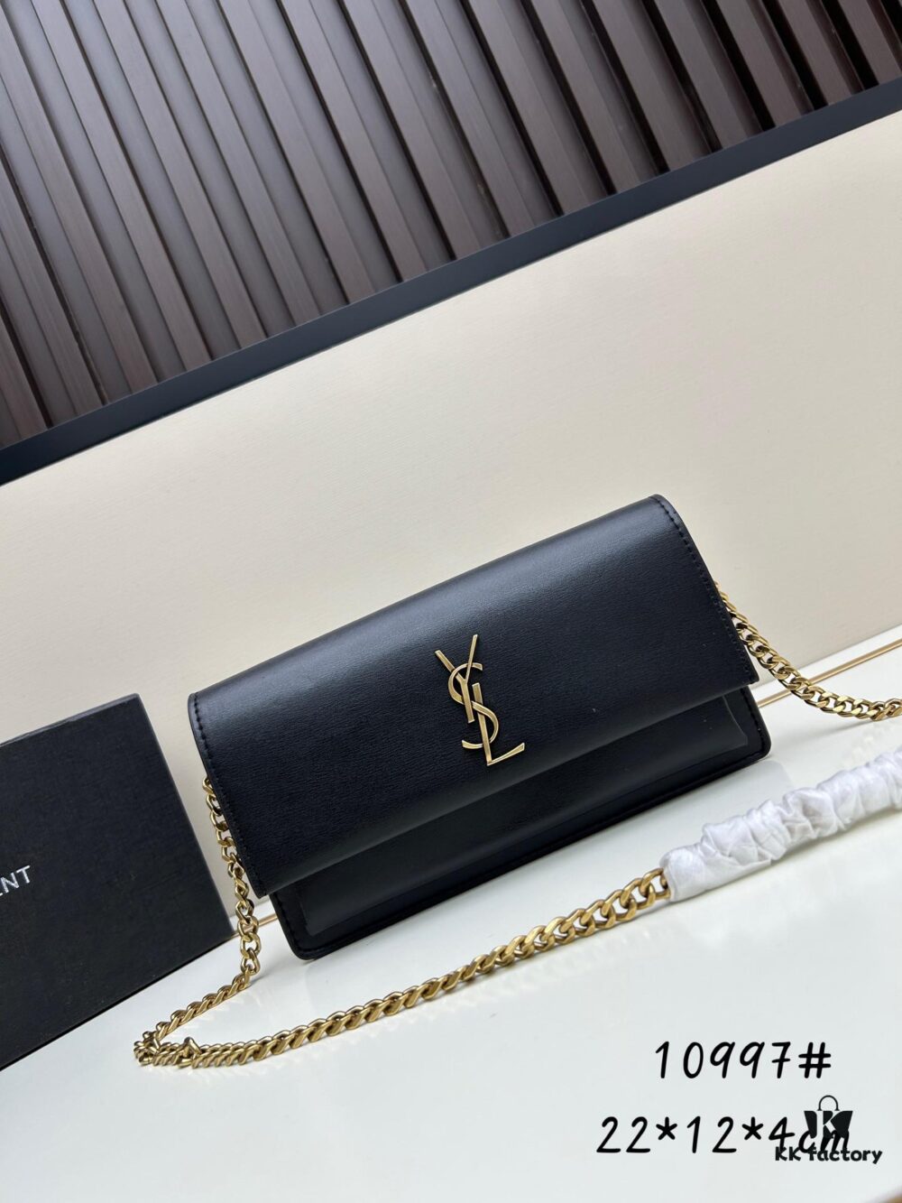 New YSL Classic Chain Bag with Box | Timeless Elegance in Black Leather