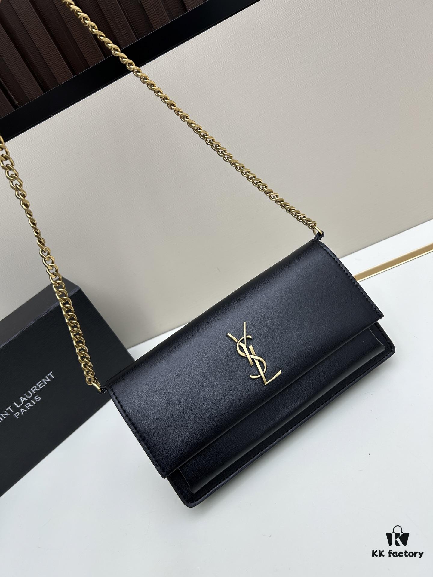 New YSL Classic Chain Bag with Box | Timeless Elegance in Black Leather