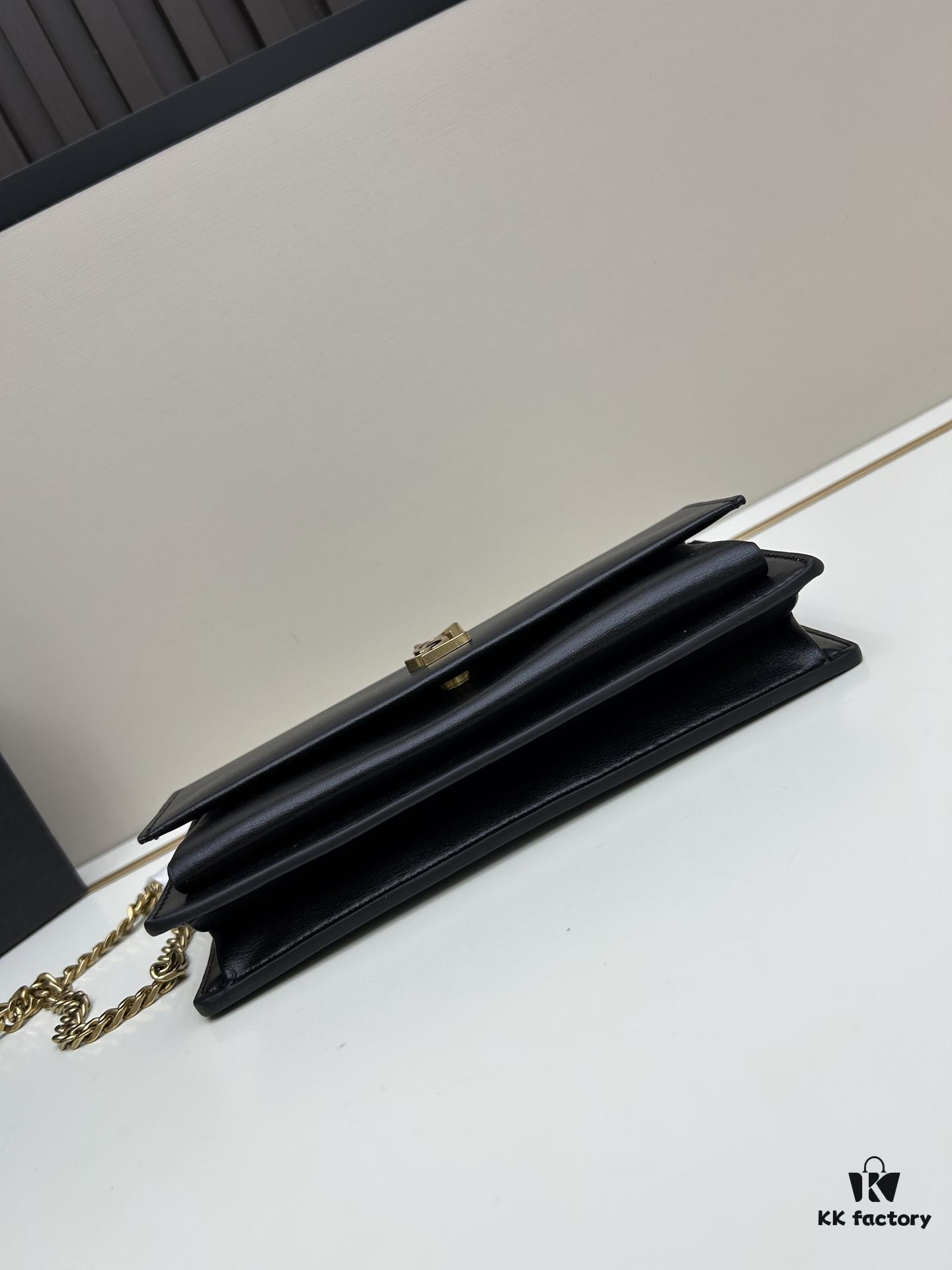 New YSL Classic Chain Bag with Box | Timeless Elegance in Black Leather