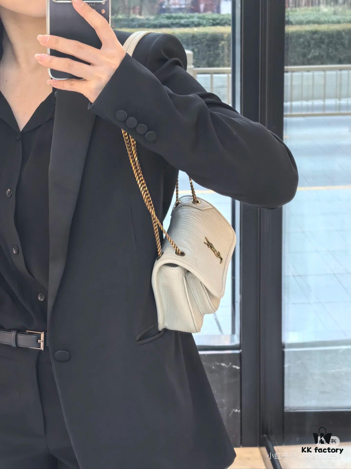 New Arrival with Box 💰 YSL Saint Laurent Niki Grained Lambskin Mini Shoulder Bag