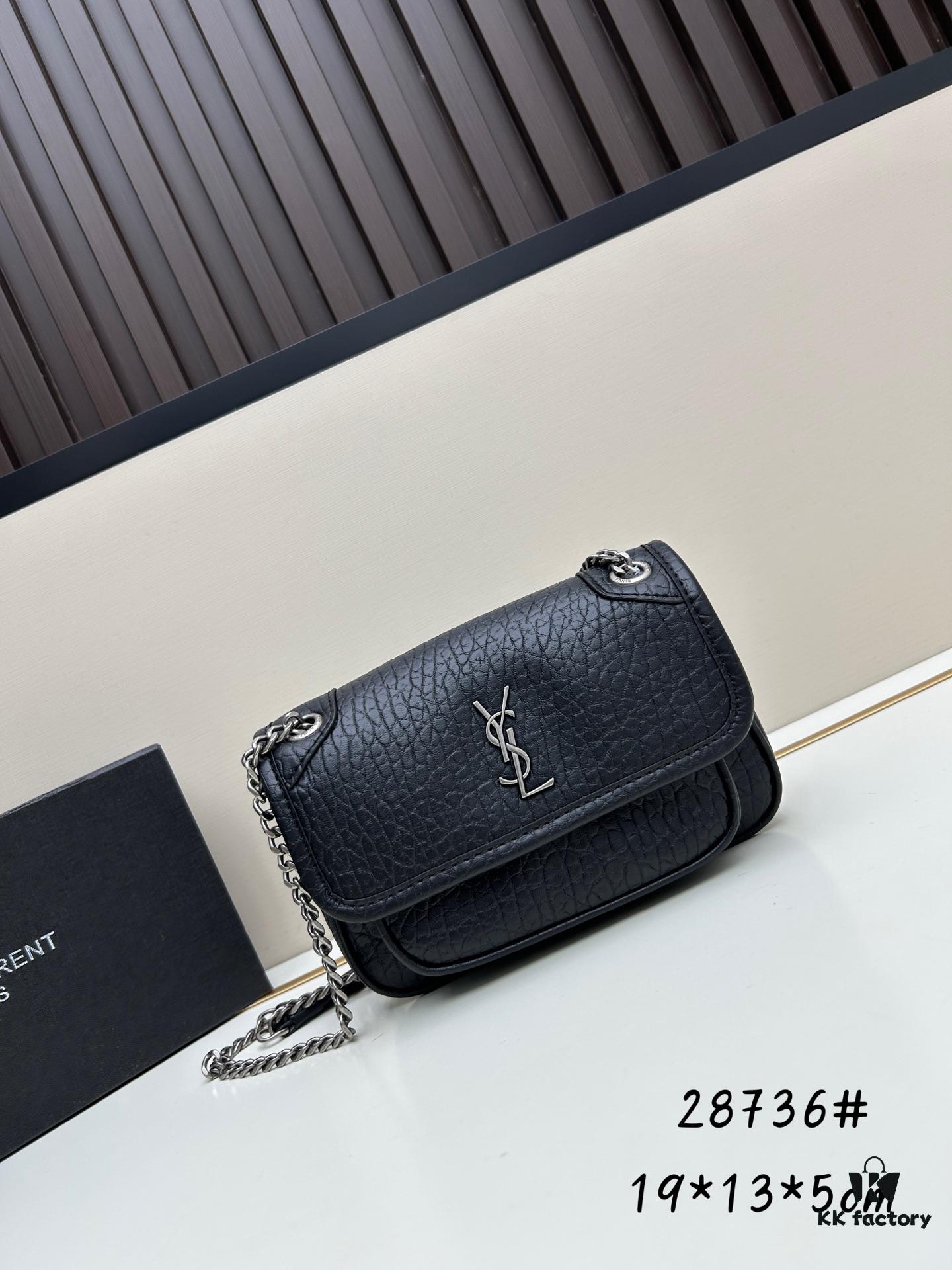 New Arrival with Box 💰 YSL Saint Laurent Niki Grainy Leather Mini Shoulder Bag