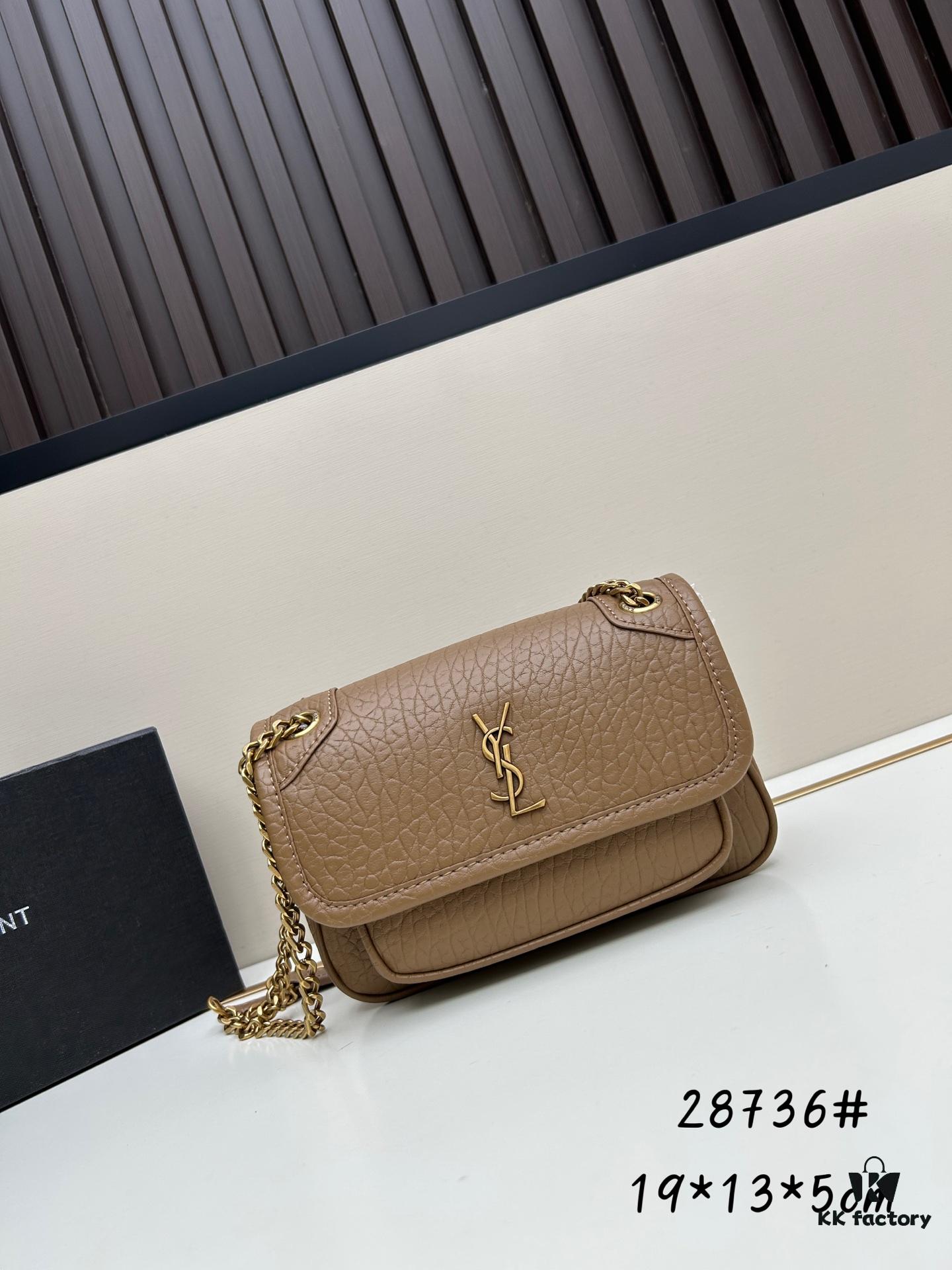 New Arrival with Box 💰 YSL Saint Laurent Niki Grained Lambskin Mini Shoulder Bag