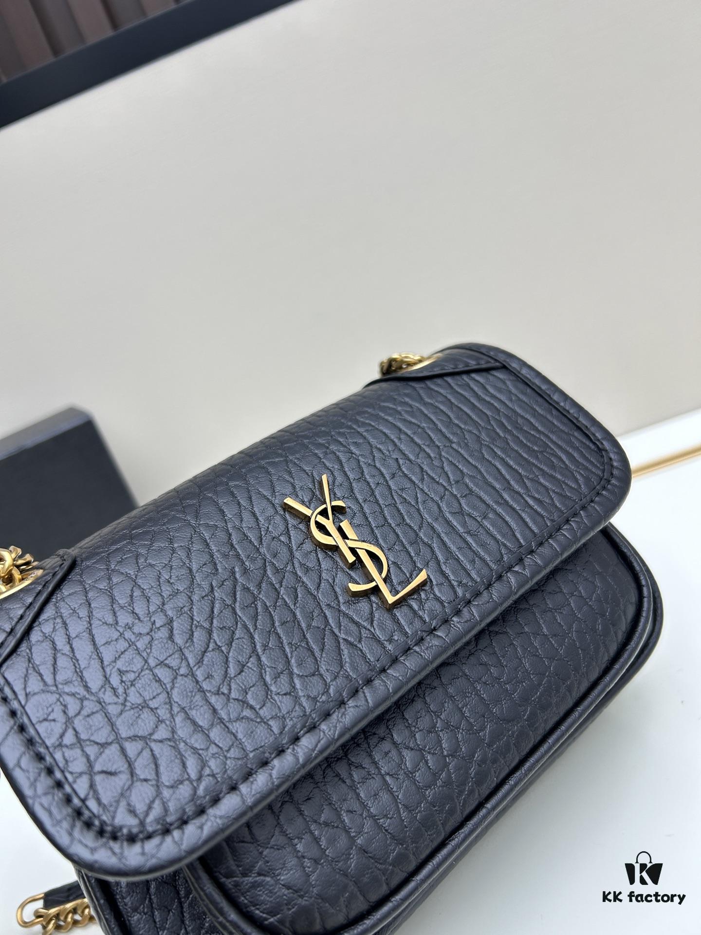 New Arrival with Box 💰 YSL Saint Laurent Niki Grainy Leather Mini Shoulder Bag