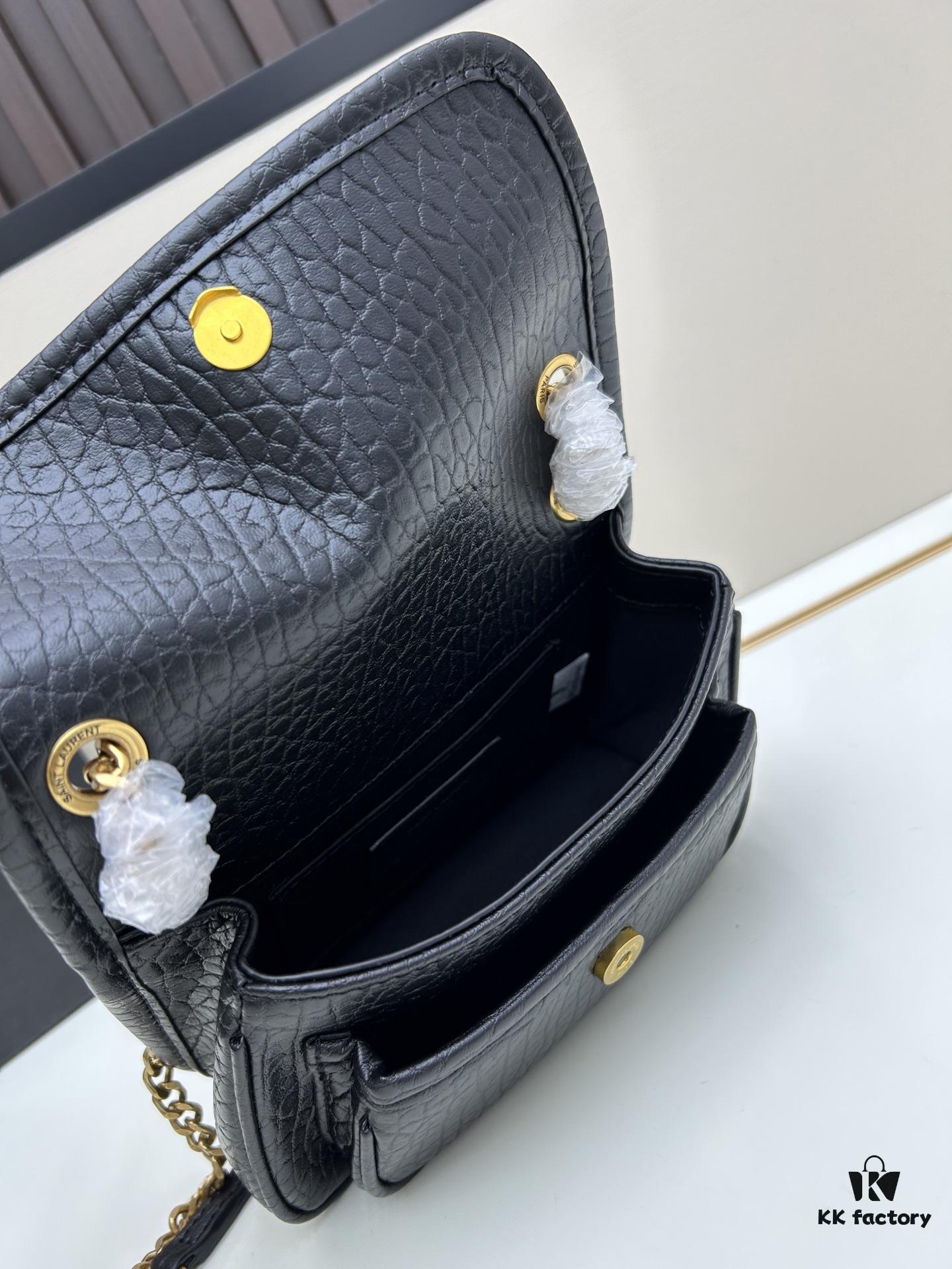 New Arrival with Box 💰 YSL Saint Laurent Niki Grainy Leather Mini Shoulder Bag