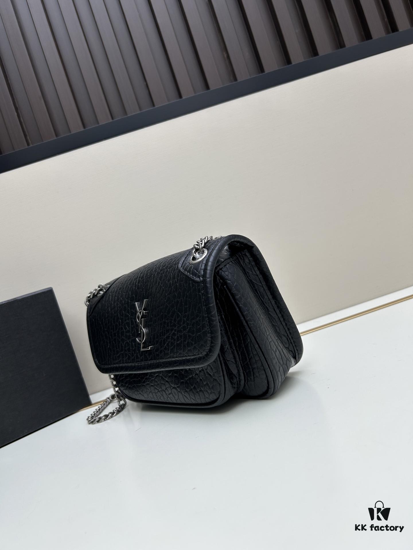 New Arrival with Box 💰 YSL Saint Laurent Niki Grainy Leather Mini Shoulder Bag