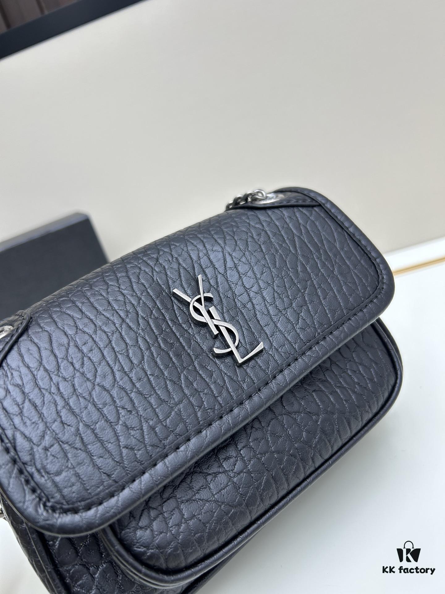 New Arrival with Box 💰 YSL Saint Laurent Niki Grainy Leather Mini Shoulder Bag