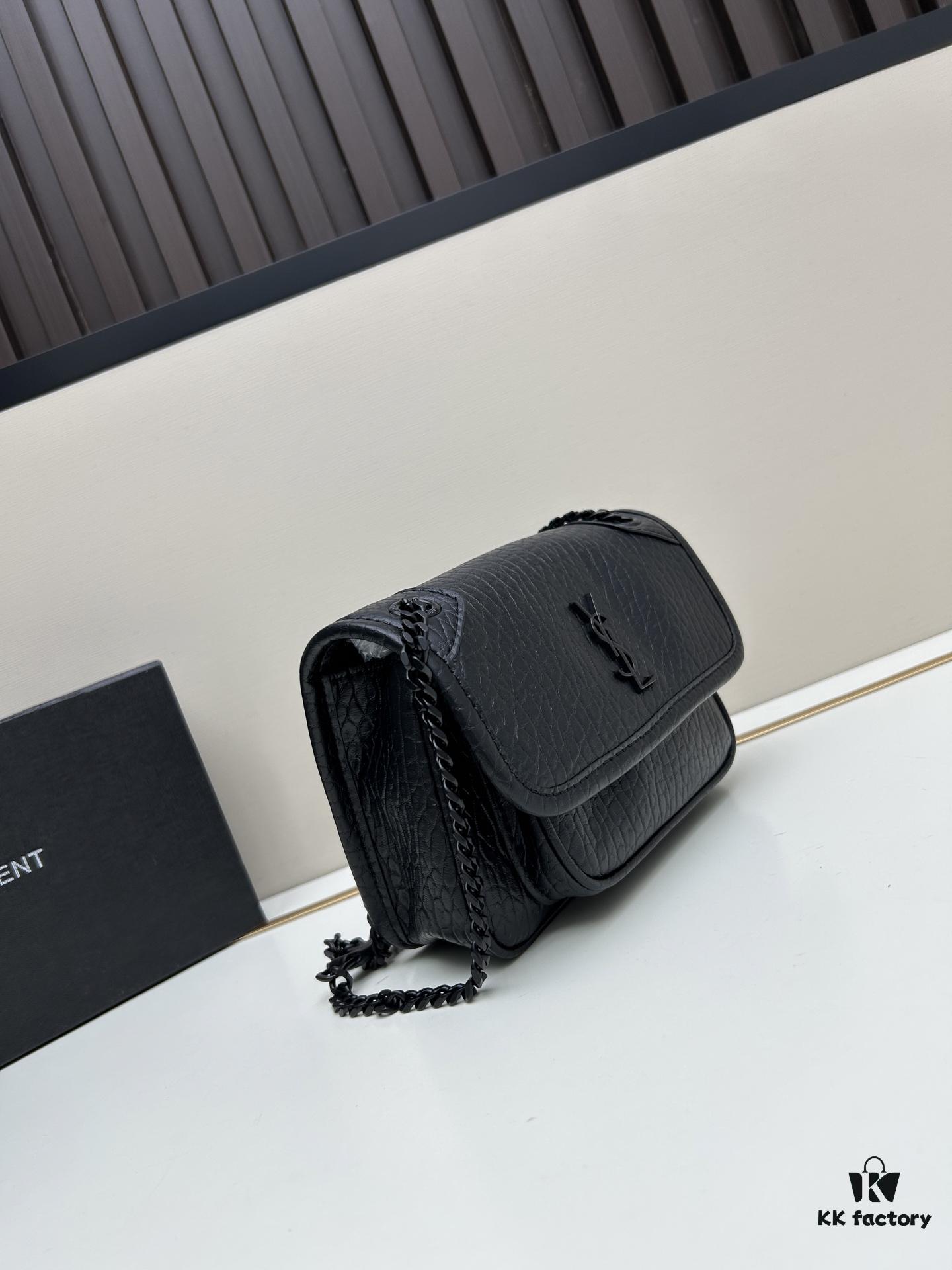 New Arrival with Box 💰 YSL Saint Laurent Niki Grainy Leather Mini Shoulder Bag