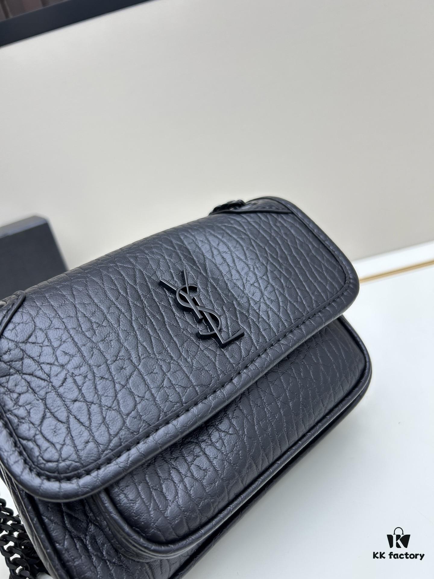 New Arrival with Box 💰 YSL Saint Laurent Niki Grainy Leather Mini Shoulder Bag