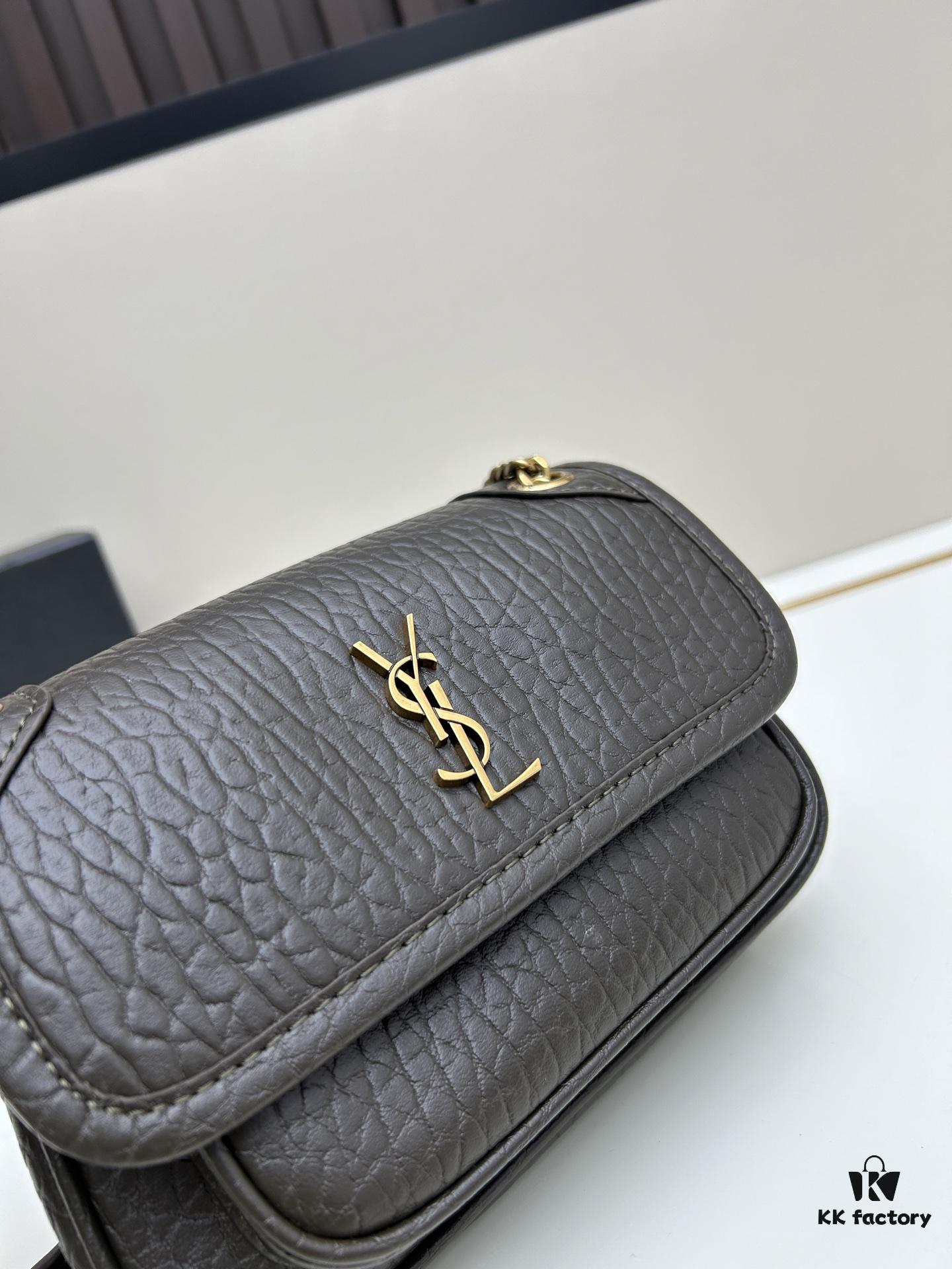 New Arrival with Box 💰 YSL Saint Laurent Niki Grainy Leather Mini Shoulder Bag